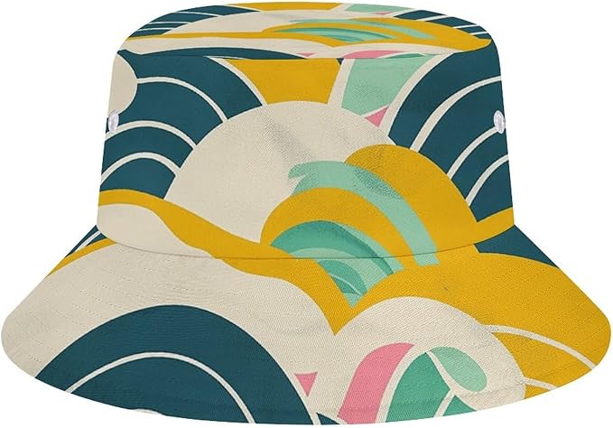 Retro Japanese Pattern Printing Fisherman's Hat