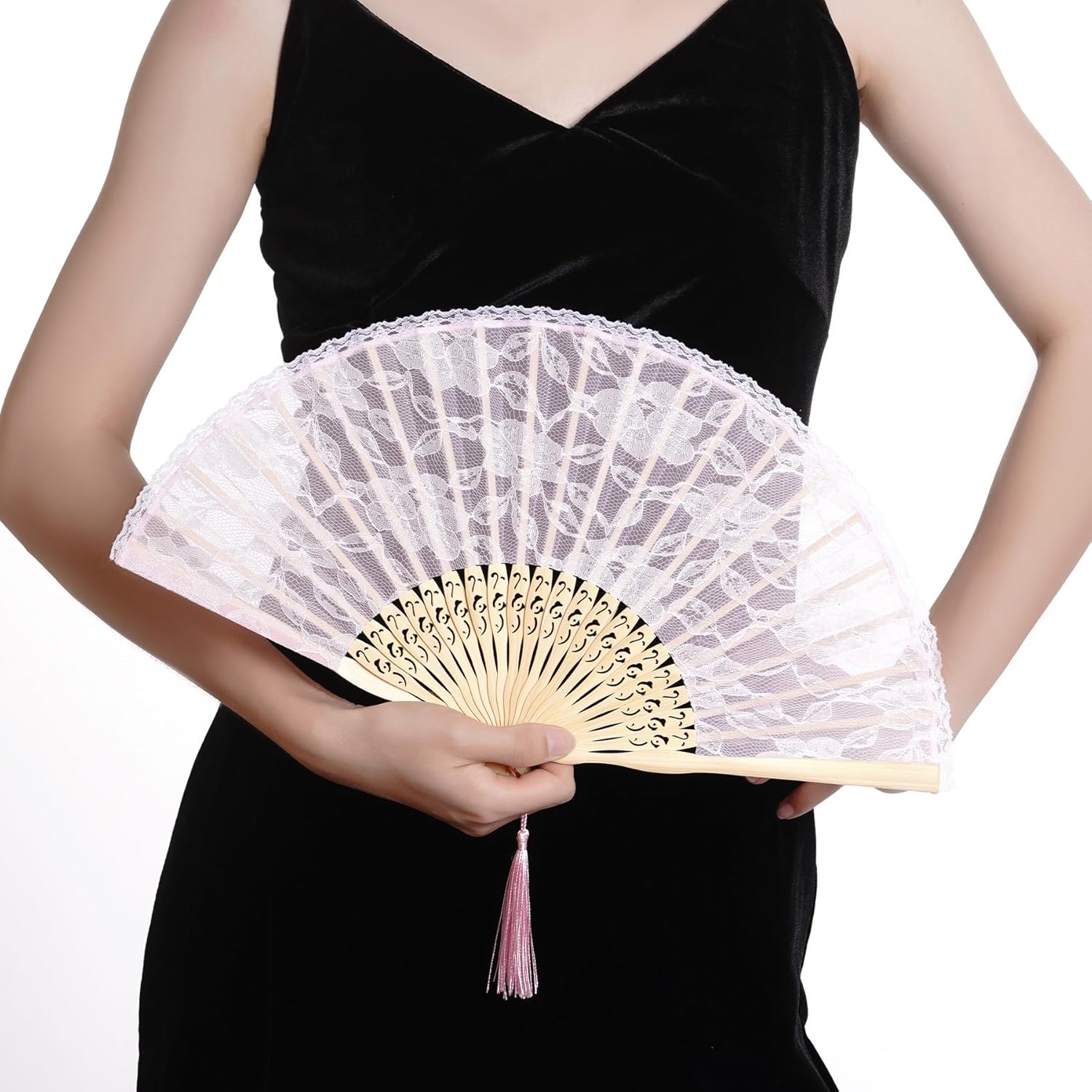 choyaxo Lace Folding Fan