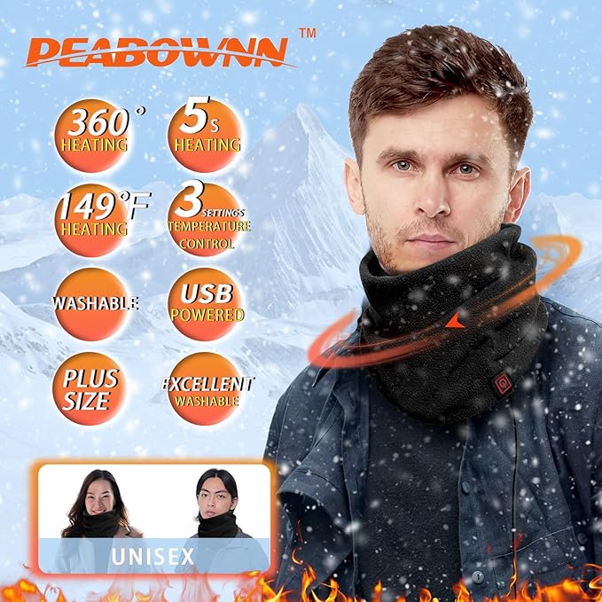 heated neck gaiter neck warmer